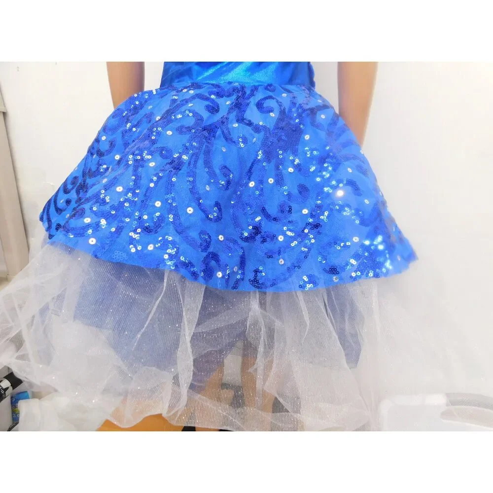 Pre-Owned Dance Costume Curtain Call E2196 Large Child Royal Blue Ballet